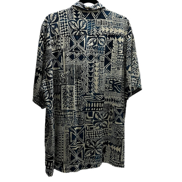 Men's Blue Patterned Shirt - Picture 4 of 6